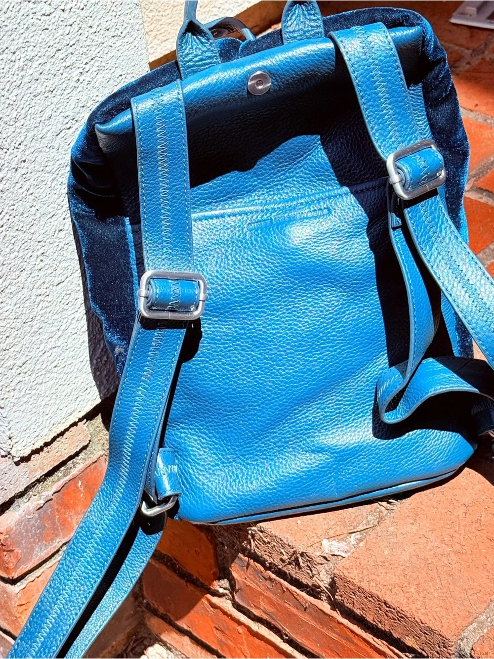 Aimee Kestenberg Velvet Front-Zip Women's Backpack - Deep Teal